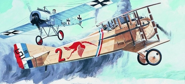 Model Spad S.8 15,4x19,3cm v krabici 31x13,5x3,5cm
