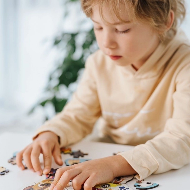 TREFL Wood Craft Junior puzzle Tlapková patrola 50 dílků