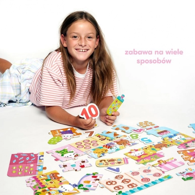 Puzzle Čísla zajíčci