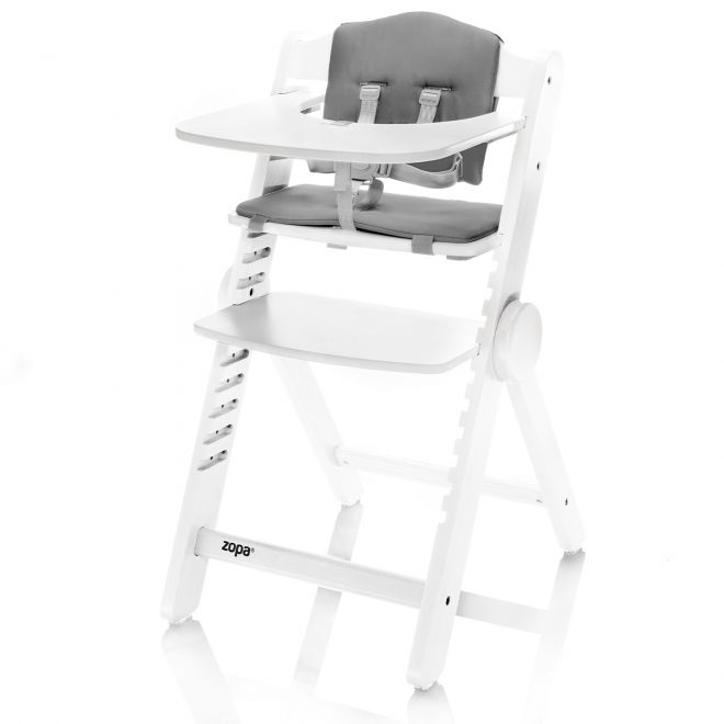 Dřevěná jídelní židlička Clipp & Clapp, White