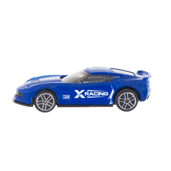 Kovový model závodního auta - modrá