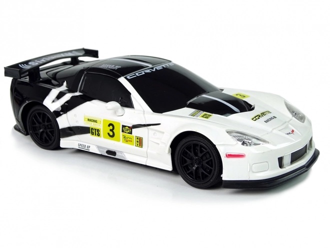 Závodní sportovní auto R/C 1:24 Corvette C6.R White 2.4 G Lights