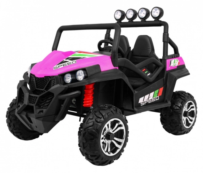 Dětská terénní buggy Grand Lift růžová + pohon 4x4 + dálkové ovládání + nosič zavazadel + rádio MP3 + LED dioda