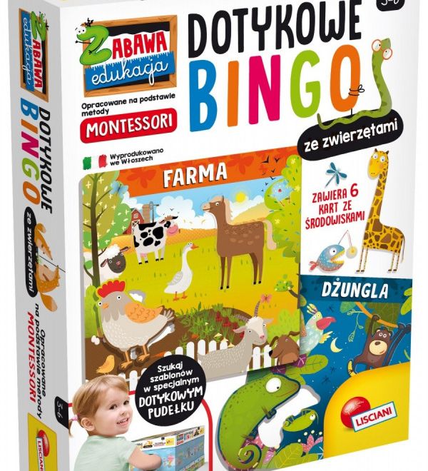Montessori Touch Bingo se zvířaty