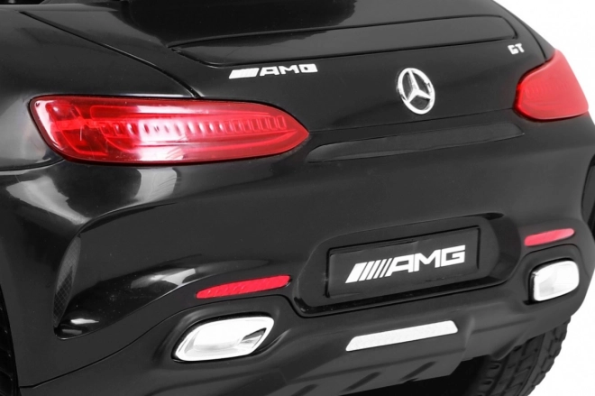 Mercedes Benz GT baterie pro děti černá + dálkové ovládání + pomalý start + MP3 LED