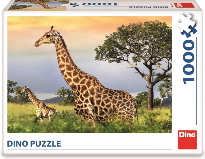 Puzzle Žirafí rodina 1000 dílků