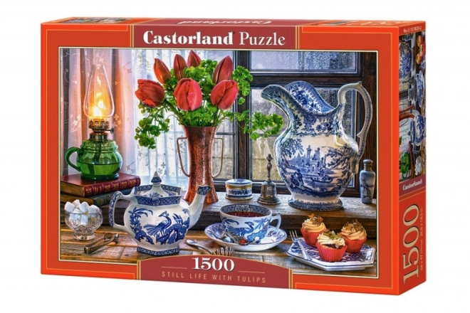 Puzzle 1500 dílků Zátiší s tulipány