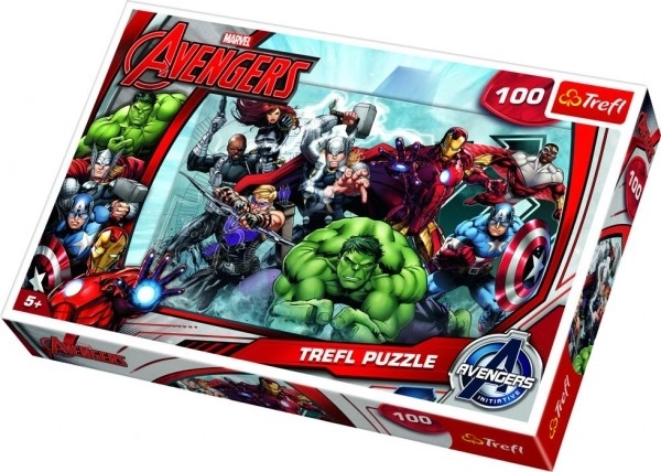 Puzzle The Avengers 100 dílků 41x27,5cm v krabici 29x20x4cm