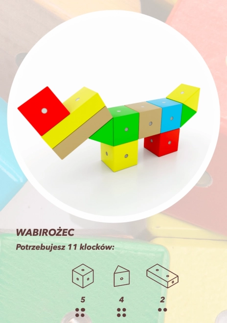 Dřevěné magnetické kostky WABI, 20 kusů
