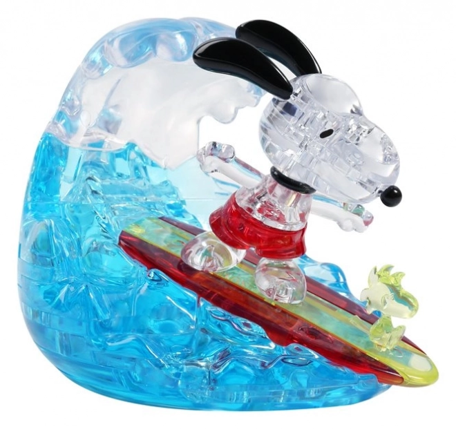 HCM KINZEL 3D Crystal puzzle Surfující Snoopy 41 dílků