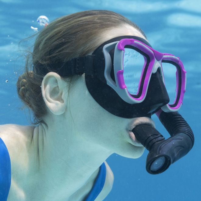 Bestway Šnorchlová maska na plavání pro děti a dospělé 24021 – červená