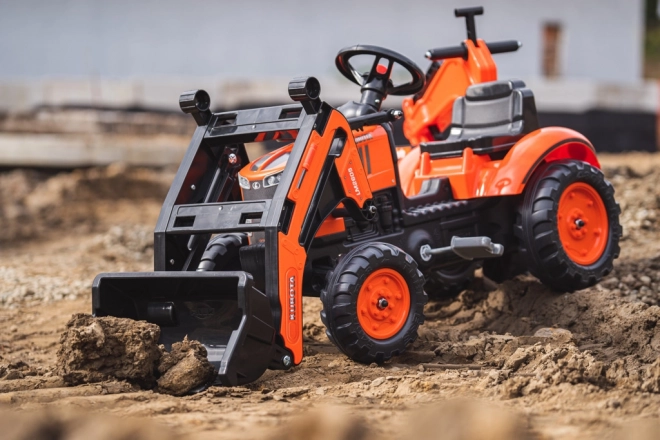 Traktor šlapací Kubota M7171 oranžový s přední i zadní lžící