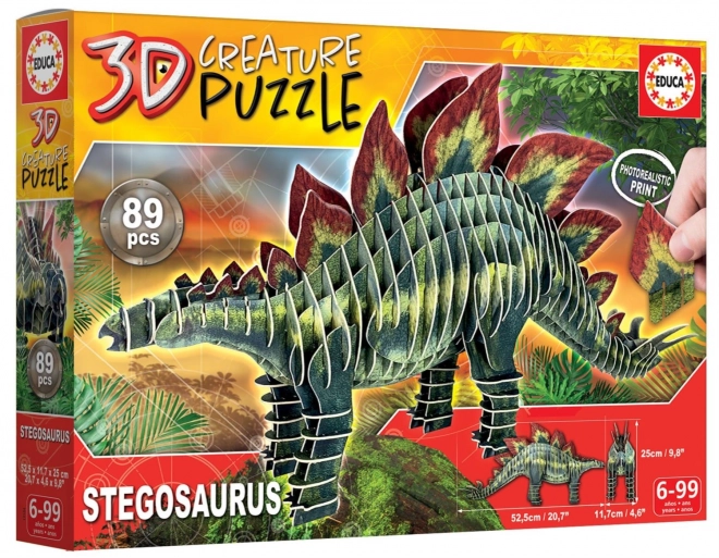 EDUCA 3D puzzle Stegosaurus 89 dílků