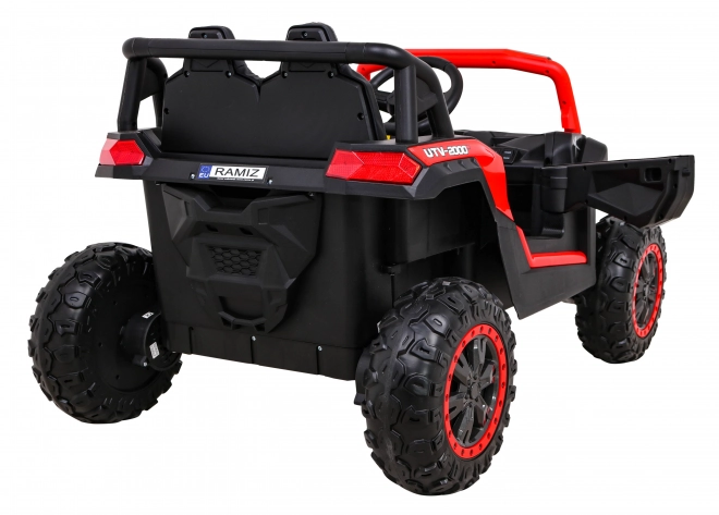 Buggy UTV 2000M Závodní auto na baterie Červené + MP3 zvuky Světla + dálkové ovládání + pomalý start