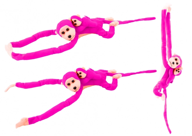 Plyšový maskot Baby Monkey Dark Pink 90 cm