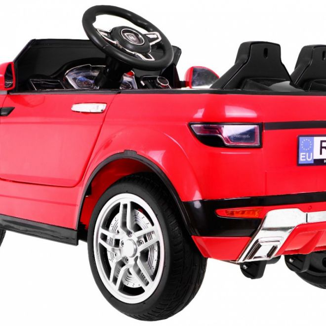 Rapid Racer elektrické auto pro děti Červené + dálkové ovládání + pomalý start + EVA + MP3 LED