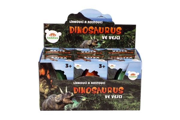 Vejce líhnoucí a rostoucí dinosaurus plast 10x15cm