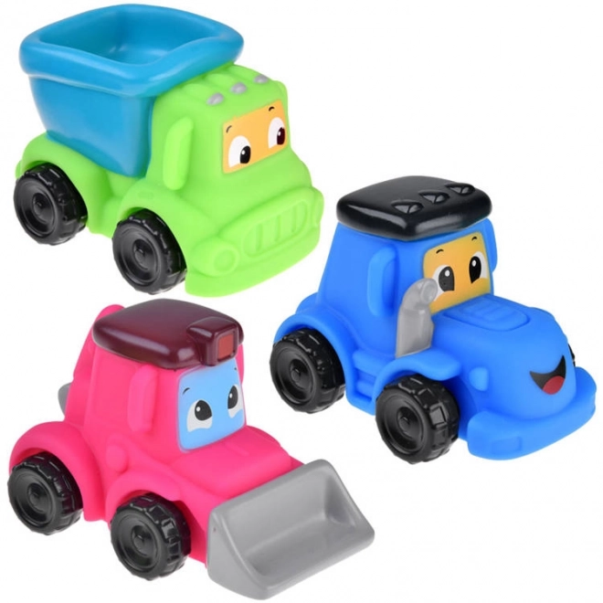 Set jucării moi mașini de construcții 3 bucăți 18M+ ZA4737B – B