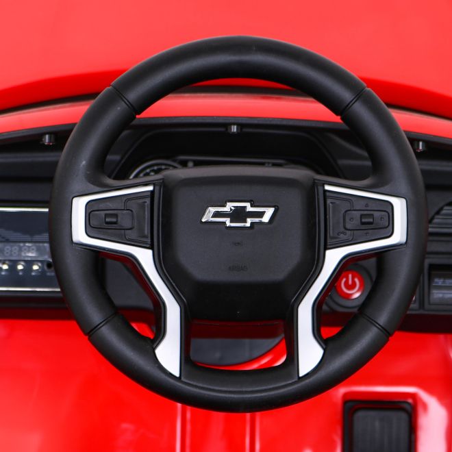 Chevrolet Tahoe Elektrické dětské auto červené + dálkové ovládání + EVA + rádio MP3 + LED dioda