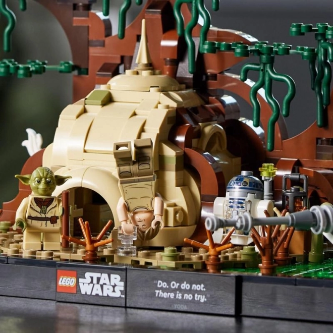 Jediský trénink na planetě Dagobah – LEGO Star Wars diorama