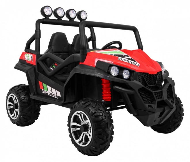 Dětská terénní buggy Grand Lift Červená + pohon 4x4 + dálkové ovládání + nosič zavazadel + rádio MP3 + LED dioda