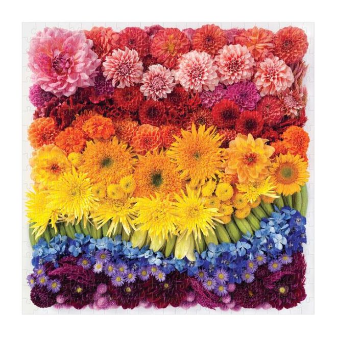 Galison Puzzle Duhové květy 500 dílků