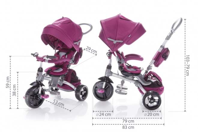 Tříkolka citiGO, Mulberry Pink