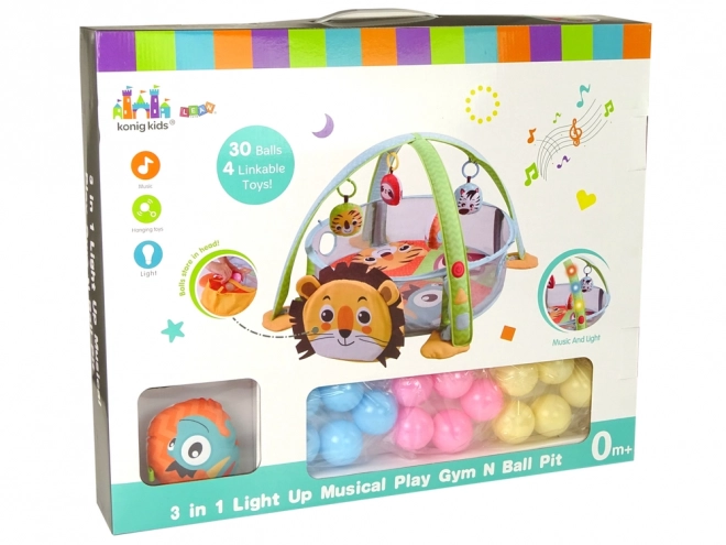 Vzdělávací podložka Lion Playpen Balls pro děti Melodies