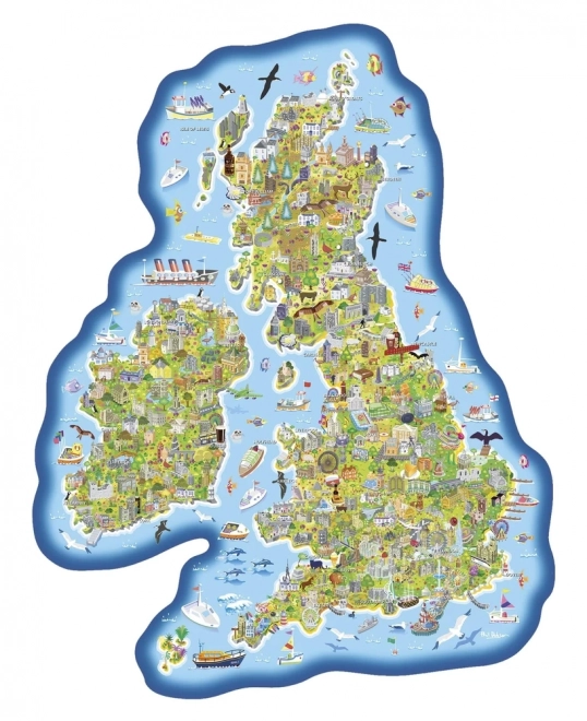 GIBSONS Vzdělávací puzzle Mapa Velké Británie a Irska 150 dílků