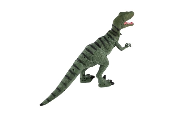 Dinosaurus chodící IC velociraptor plast 50cm na baterie se zvukem se světlem v krabici 53x32,5x12cm