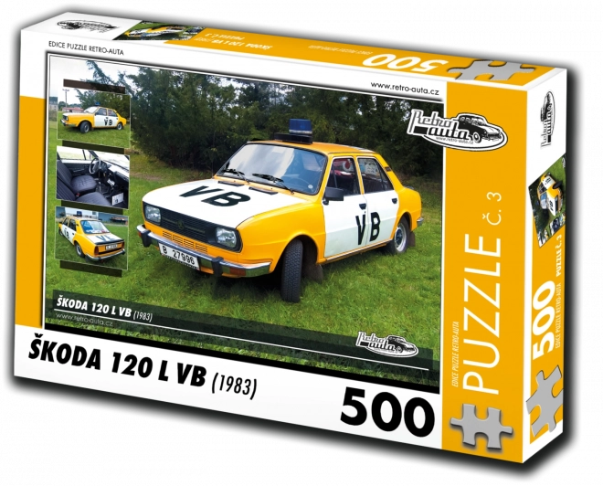 RETRO-AUTA Puzzle č. 3 Škoda 120 L VB (1983) 500 dílků