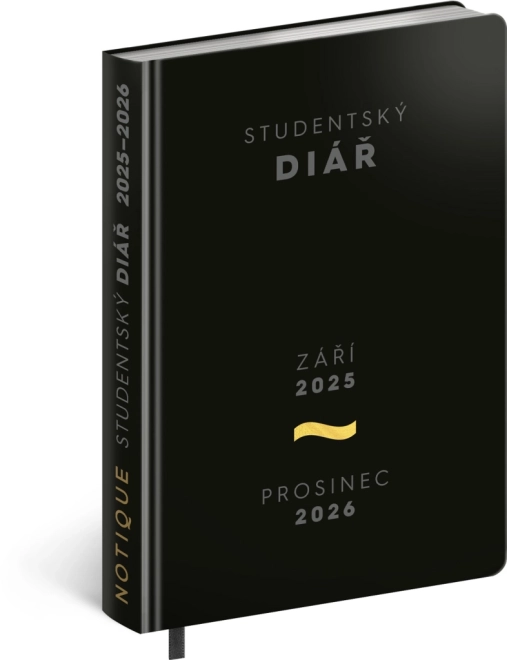 Studentský diář Academia v černém designu