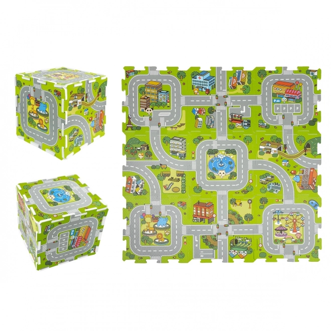 Pěnové puzzle s motivem silnice Smily Play