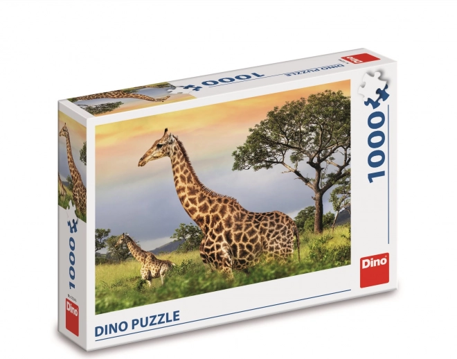 Puzzle Žirafí rodina 1000 dílků