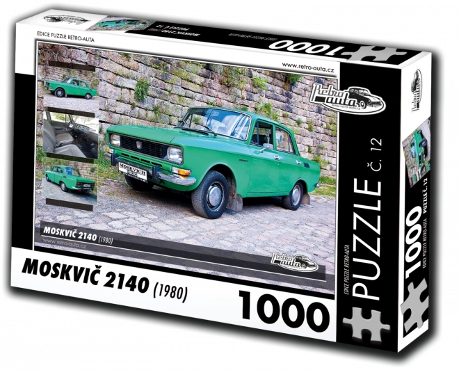 RETRO-AUTA Puzzle č. 12 Moskvič 2140 (1980) 1000 dílků