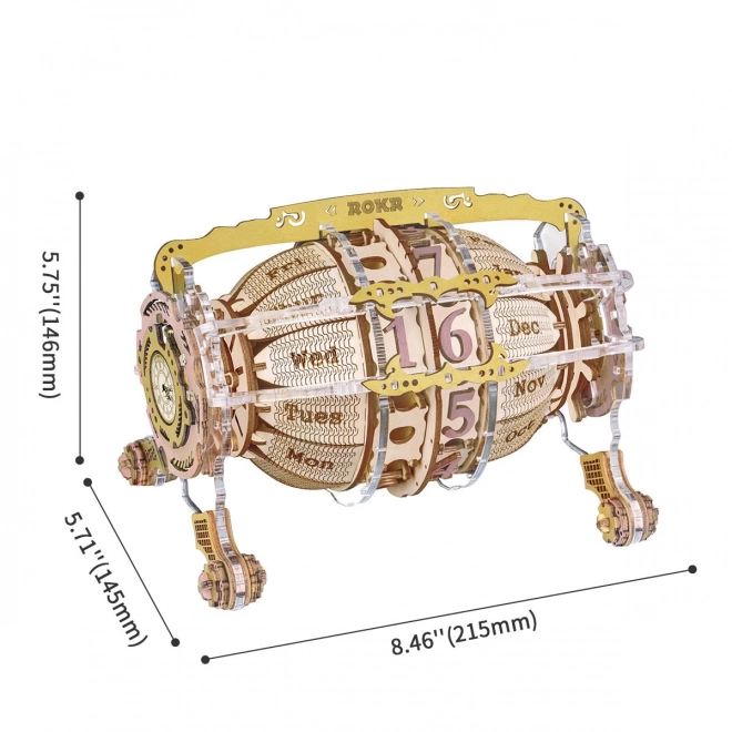 Stroj času - kalendář - 3D dřevěná stavebnice