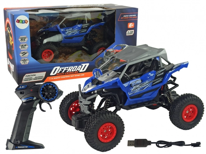 Off-road Off-road Dálkově ovládaný 2,4 GHz 1:16 Modrá barva