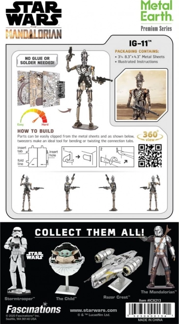 METAL EARTH 3D puzzle Star Wars The Mandalorian: IG-11 (ICONX)