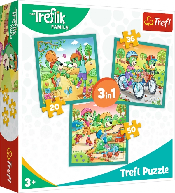 Puzzle Treflíci: Seznamte se s Treflíky 3v1 (20,36,50 dílků)