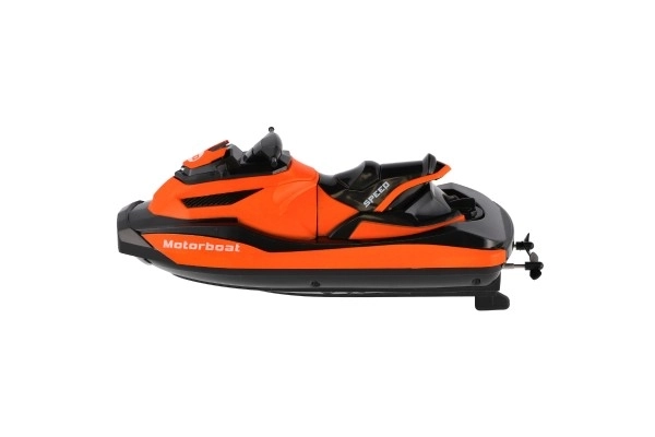 Oranžový plastový motorový skútr/člun RC, 22 cm, 2,4 GHz