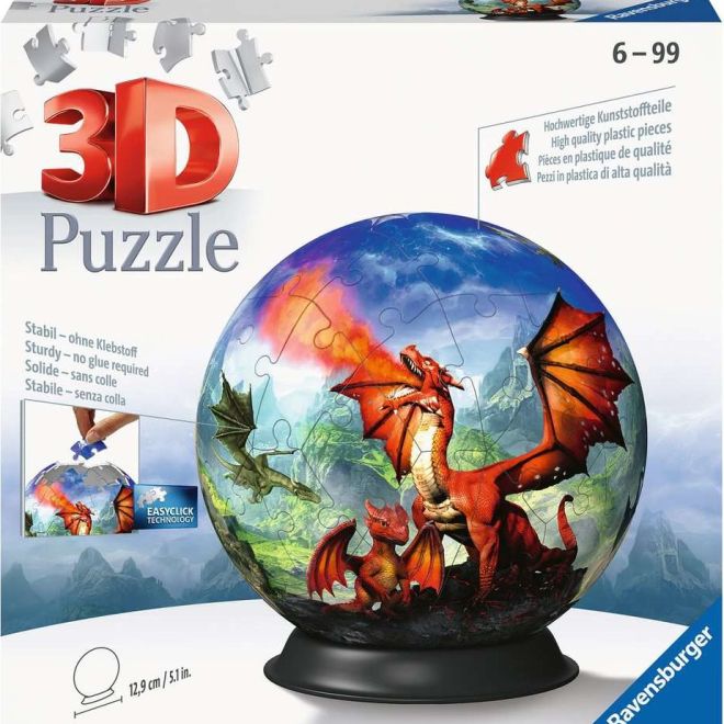 RAVENSBURGER Puzzleball Mystický drak 73 dílků