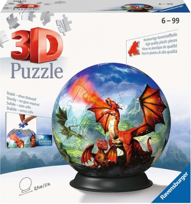 RAVENSBURGER Puzzleball Mystický drak 73 dílků