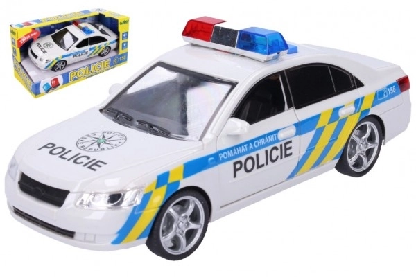 Auto policie plast 24cm na baterie se zvukem se světlem v krabici 28x14,5x12cm