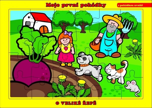 Puzzle deskové O Veliké Řepě 26x17cm 24 dílků Moje první pohádky