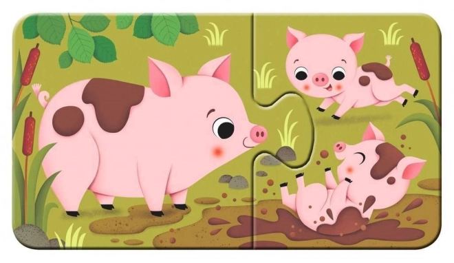 RAVENSBURGER Moje první puzzle Zvířátka a mláďátka 9x2 dílků