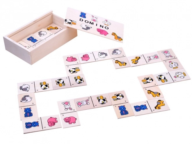 Domino puzzle barevná zvířátka