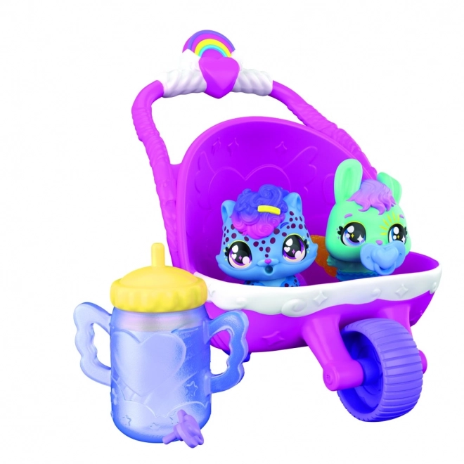 Hatchimals hrací set s kočárkem pro zvířátka