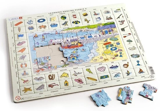 Výukové puzzle LARSEN: angličtina u moře