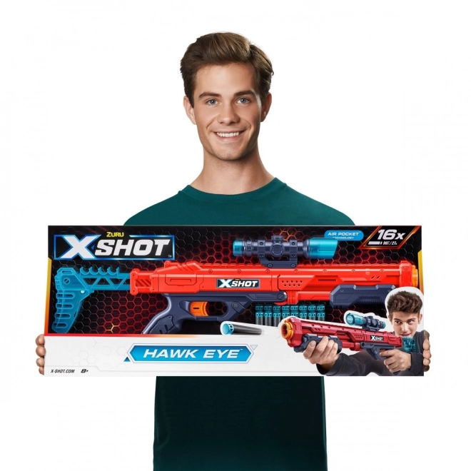 Oranžový blaster ZURU X-Shot Excel Hawk Eye (16 šipek)