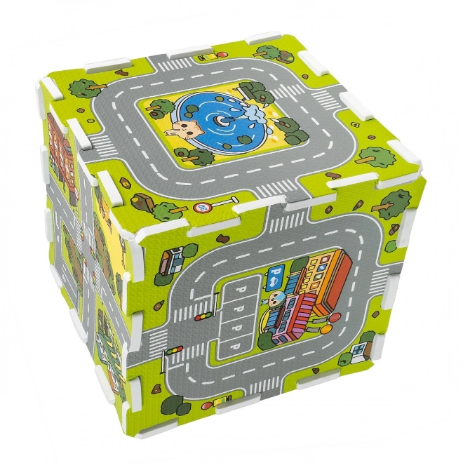 Pěnové puzzle s motivem silnice Smily Play